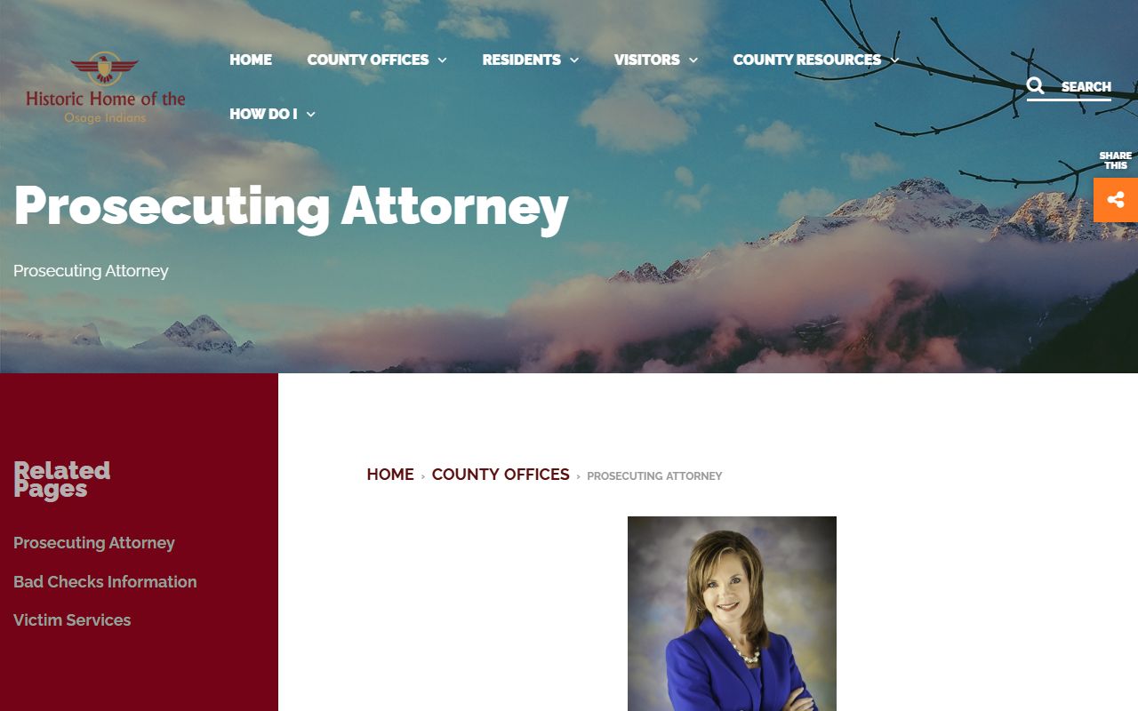 Osage County criminal court records Prosecuting Attorney office