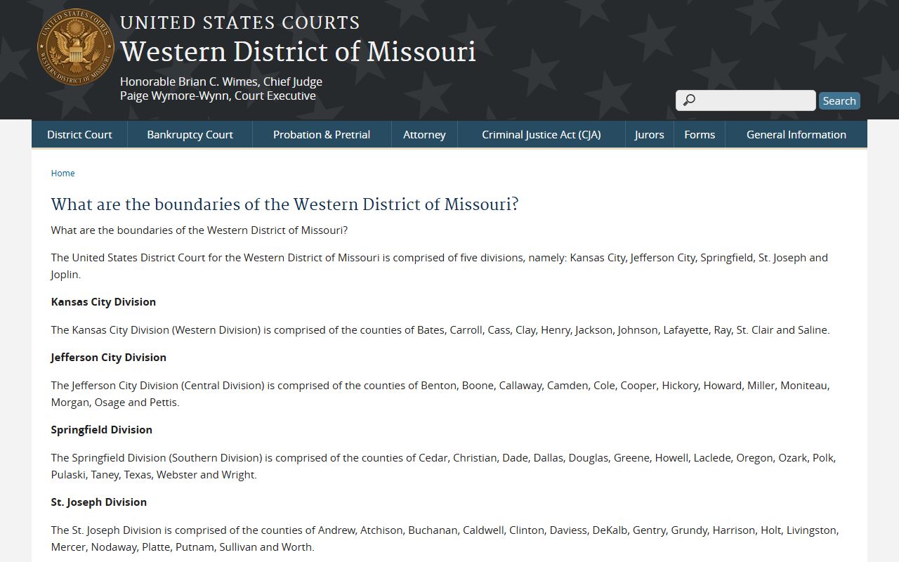 Osage County Circuit Court federal division boundary context